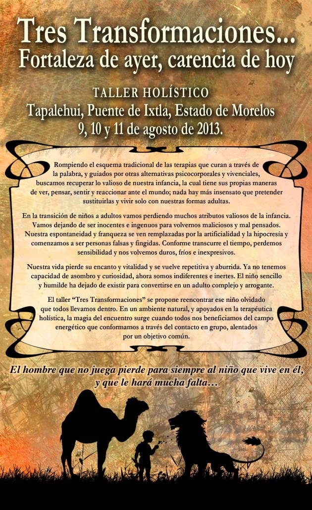 Cartel Promocional - Tres Transformaciones 00